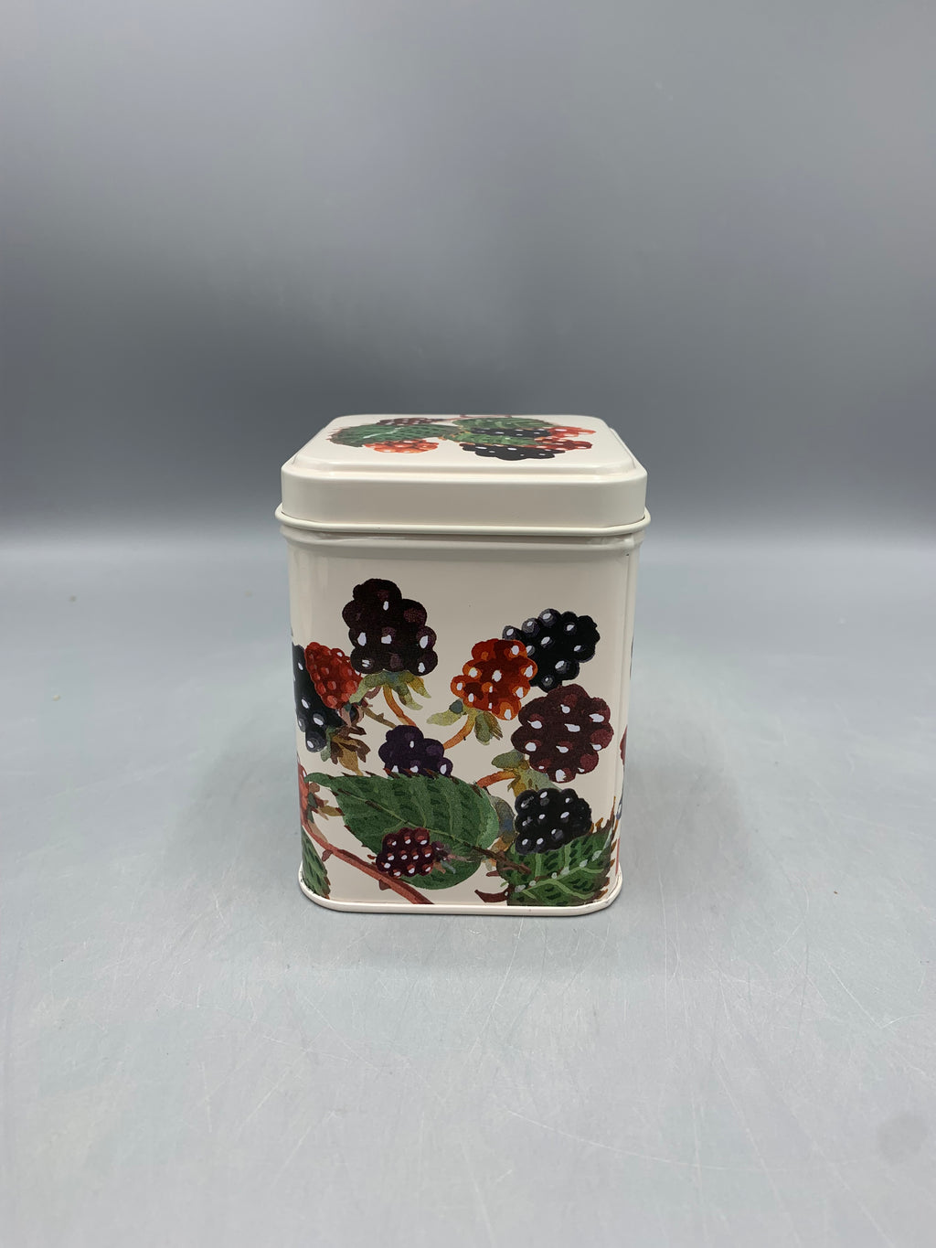 Small Square Tin Caddy Blackberry