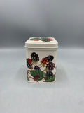 Small Square Tin Caddy Blackberry