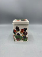 Small Square Tin Caddy Blackberry