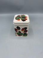 Small Square Tin Caddy Blackberry