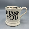 1/2 Pint Mug Black Toast Thank You