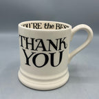 1/2 Pint Mug Black Toast Thank You