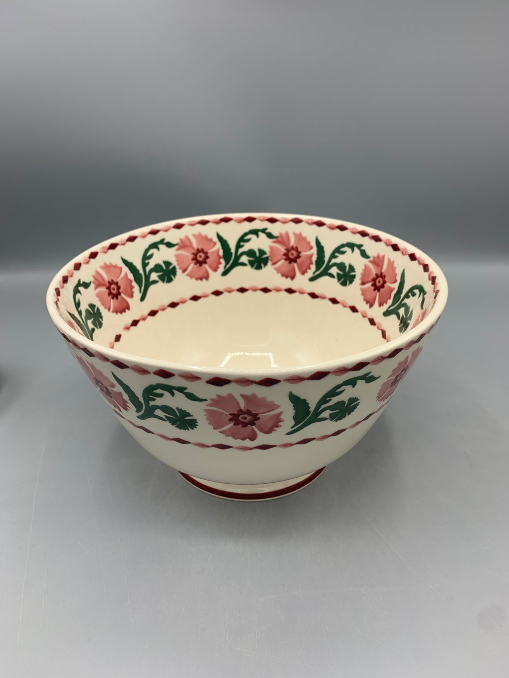 Large old bowl Pink Carnation