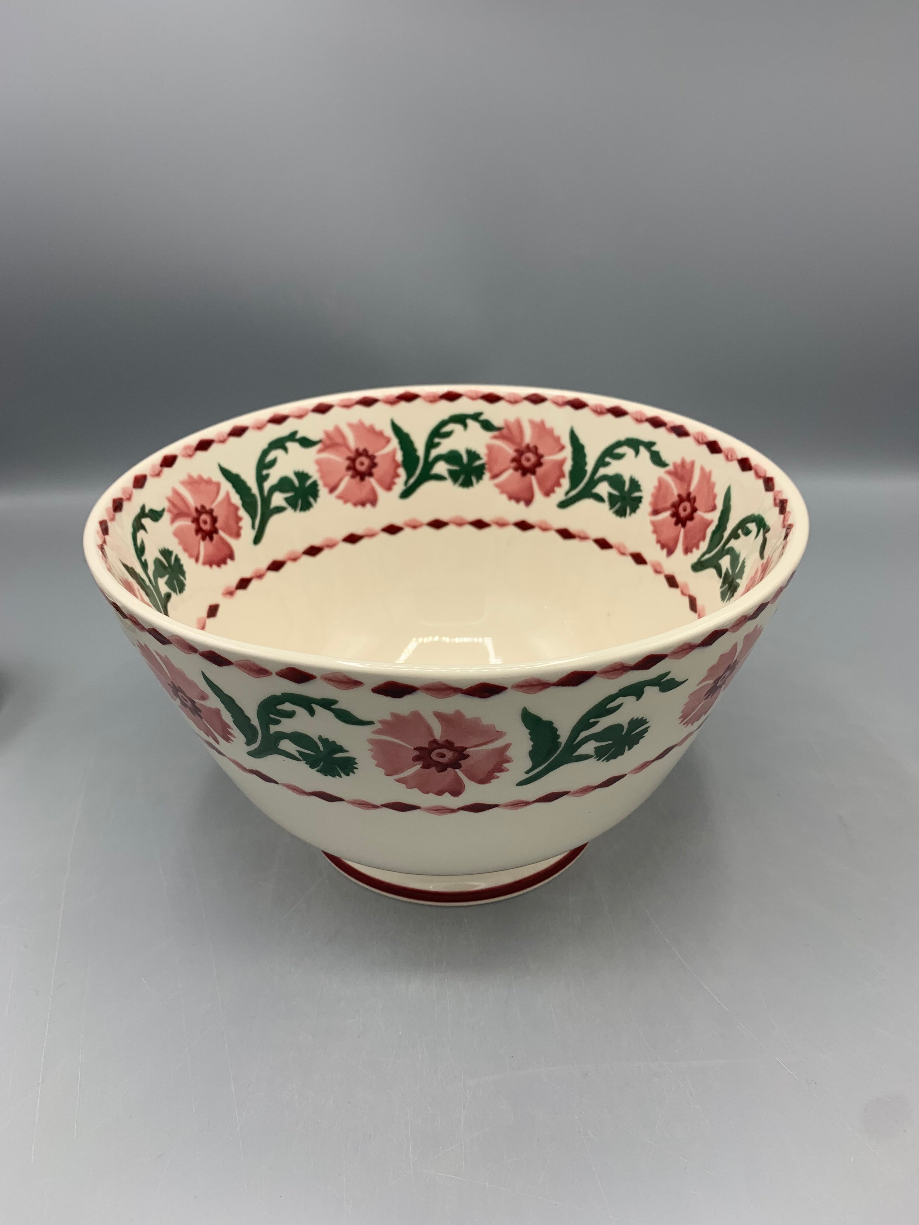 Large old bowl Pink Carnation
