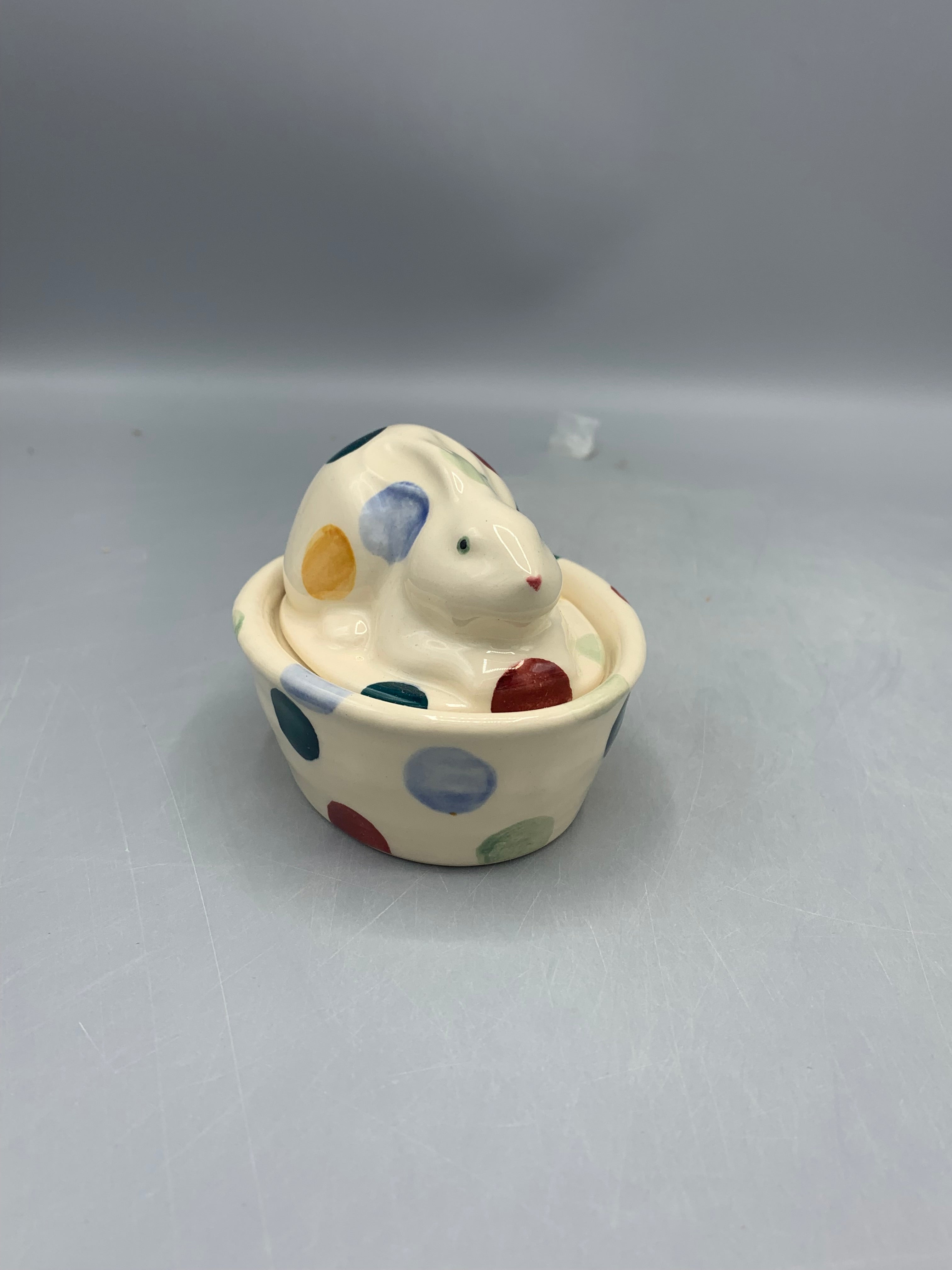 Bunny On Basket Polka Dot Tweedehands