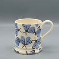 1/2 Pint Mug Blue Cabbage White Butterfly