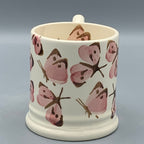 1/2 Pint Mug Pink Cabbage White Butterfly
