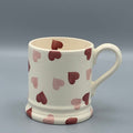 1/2 Pint Mug Pink Hearts