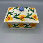 Small Butter Dish Windblown Daffodils