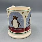 1/2 Pint Mug Penquin Snow Globe