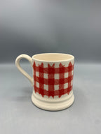 1/2 Pint Mug Red Gingham Blooming Good Tea B Keus