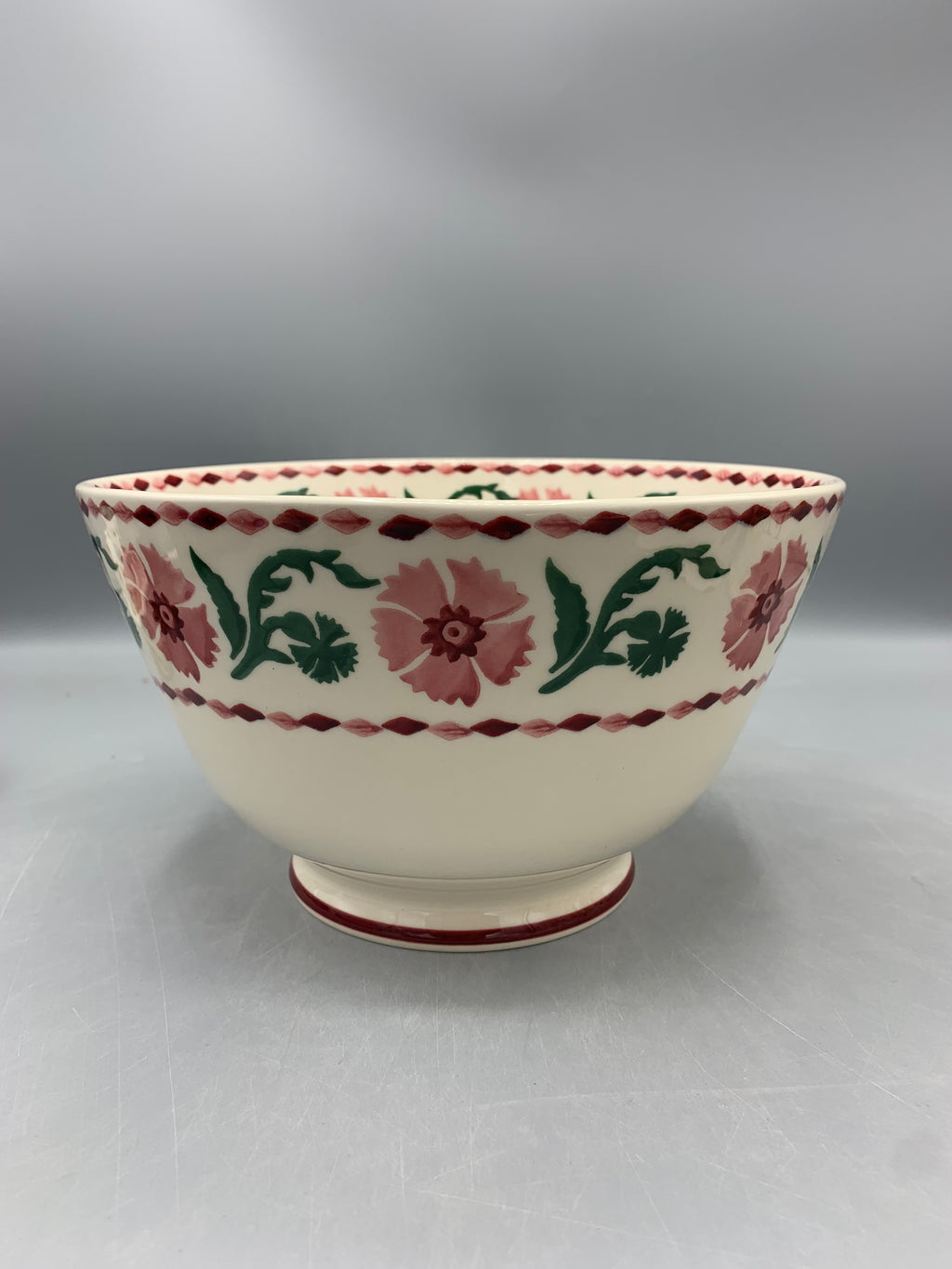 Large old bowl Pink Carnation