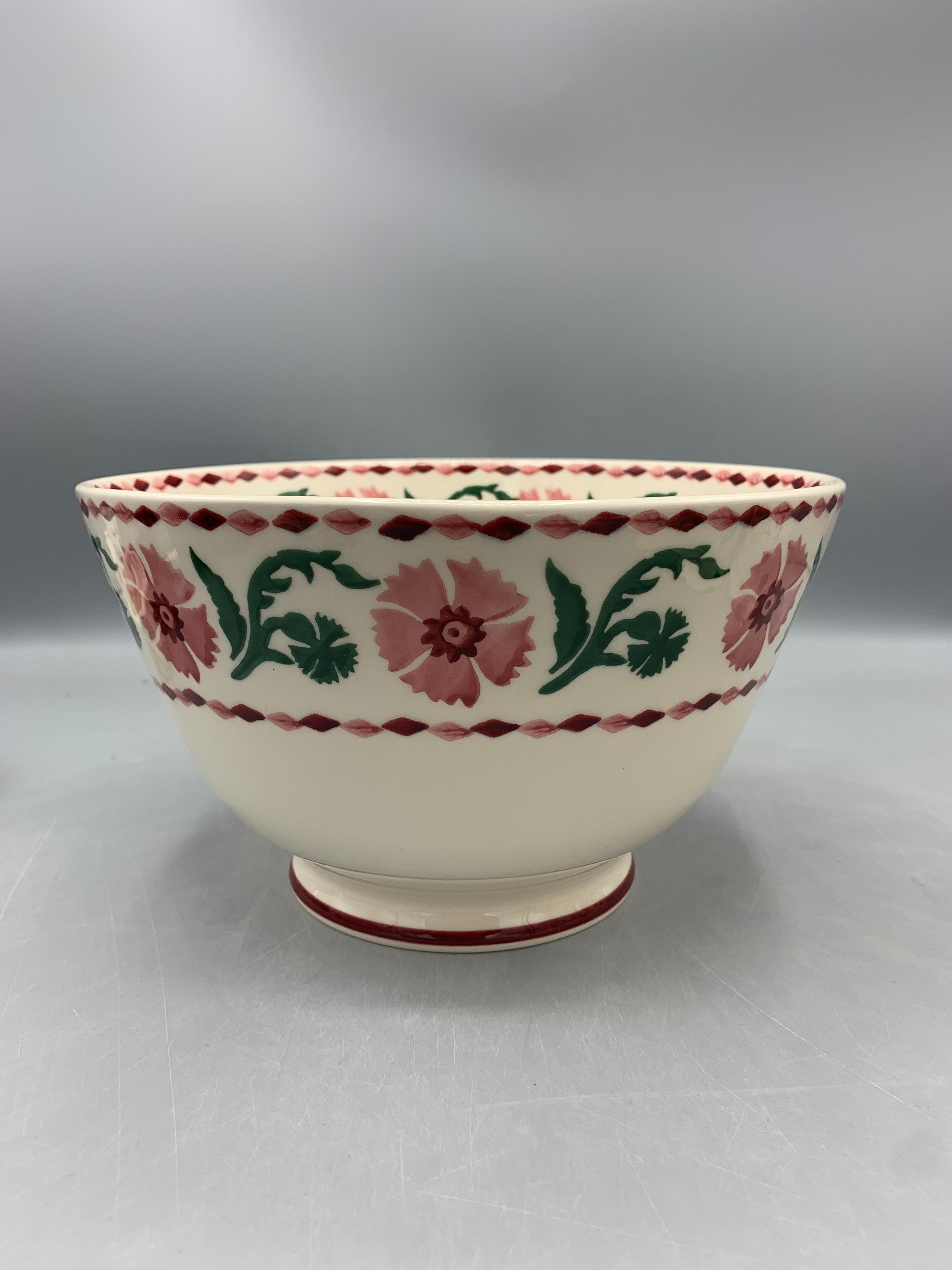 Large old bowl Pink Carnation