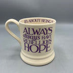 1/2 Pint Mug Purple Toast Bowelbabe Cancer Research B Keus