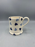 1/2 Pint Mug Blue Hearts