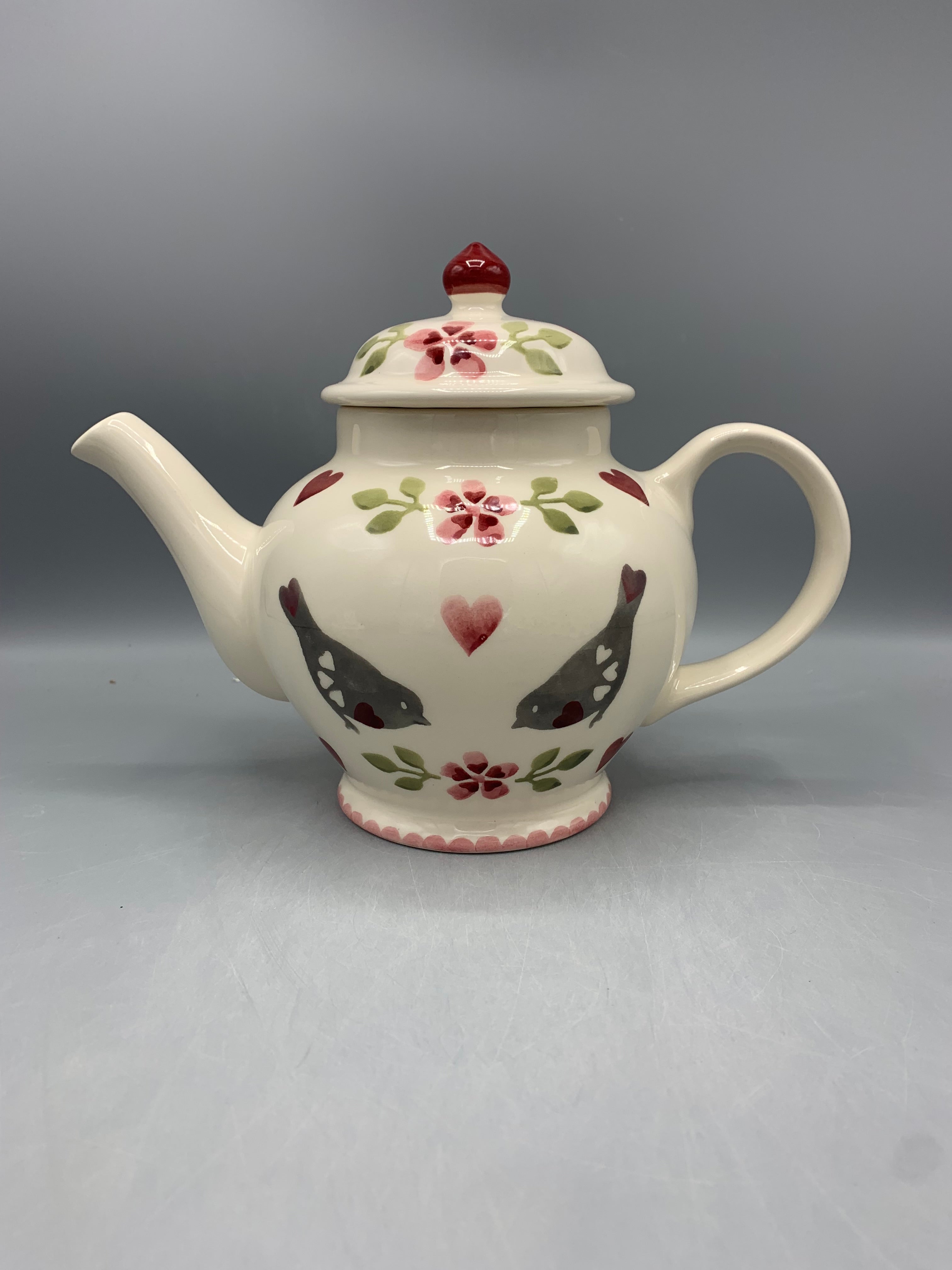 3 Mug Teapot Lovebirds B Keus
