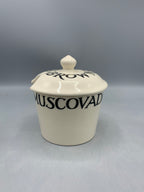 Large Sugar Pot Black Toast B Keus