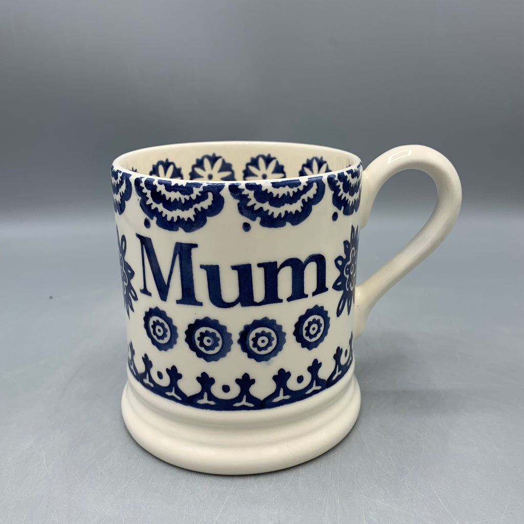 1/2 Pint Mug Blue Hen &amp; Border Mum