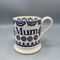 1/2 Pint Mug Blue Hen &amp; Border Mum