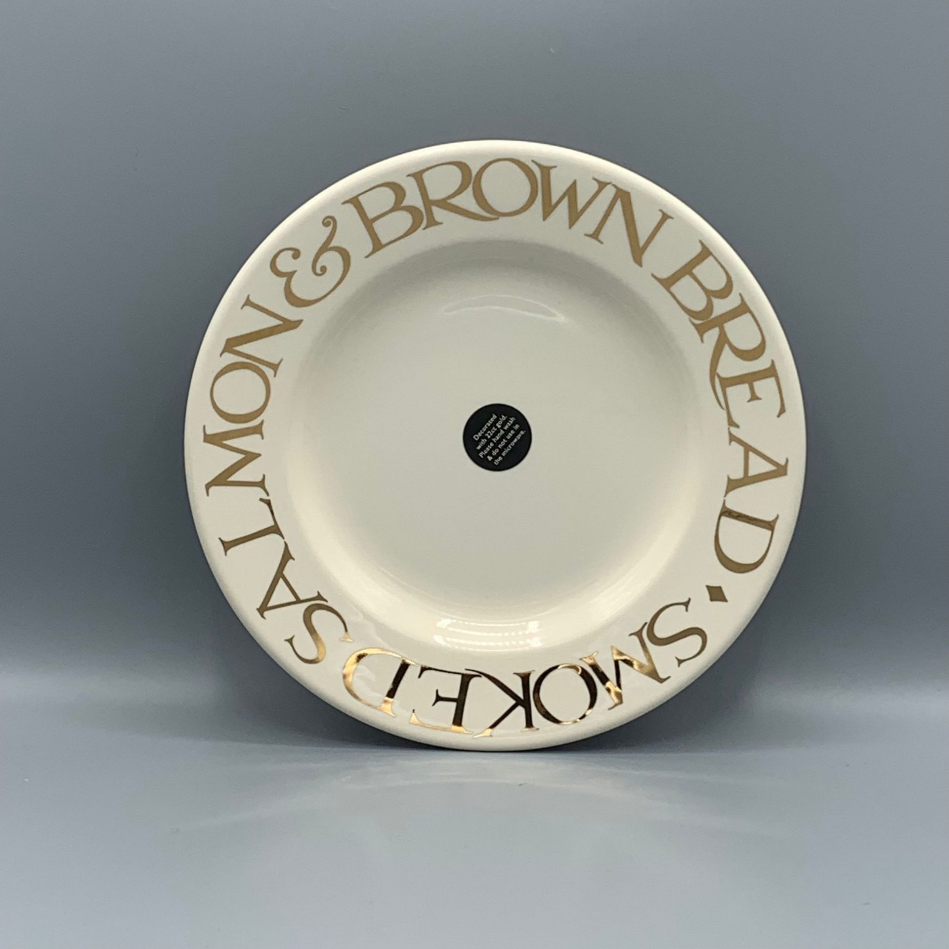 8 1/2 Inch Plate Gold Toast