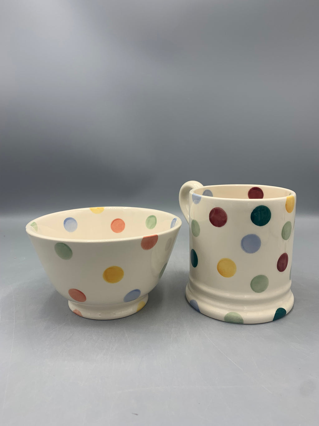 Small Old Bowl Summer Polka Dot