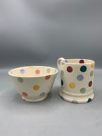 Small Old Bowl Summer Polka Dot