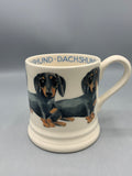 1/2 Pint Mug Black & Tan Dachshund