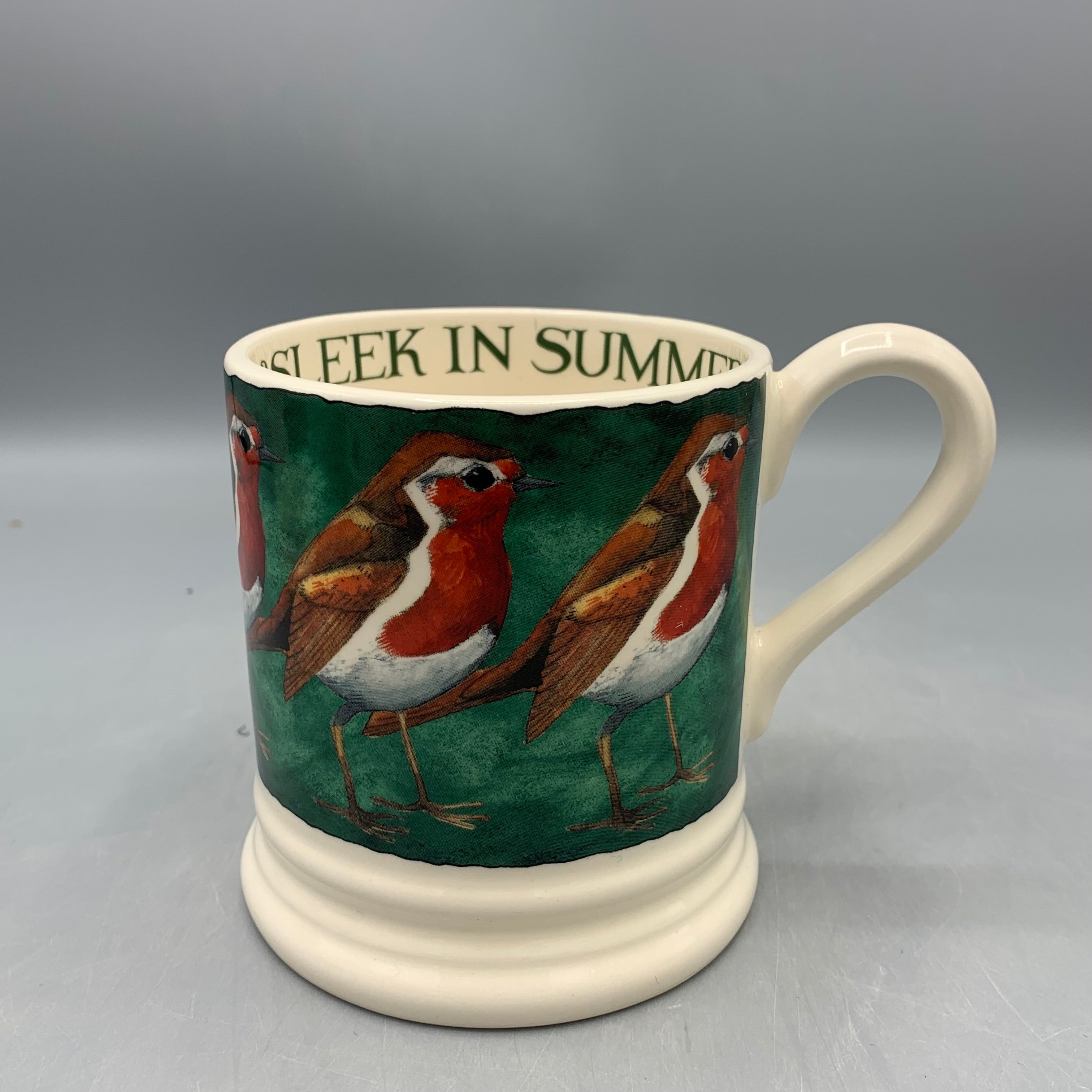 1/2 Pint Mug Robin Fat In Winter