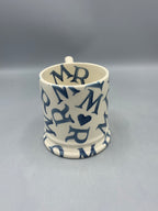 1/2 Pint Mug M.R Blue
