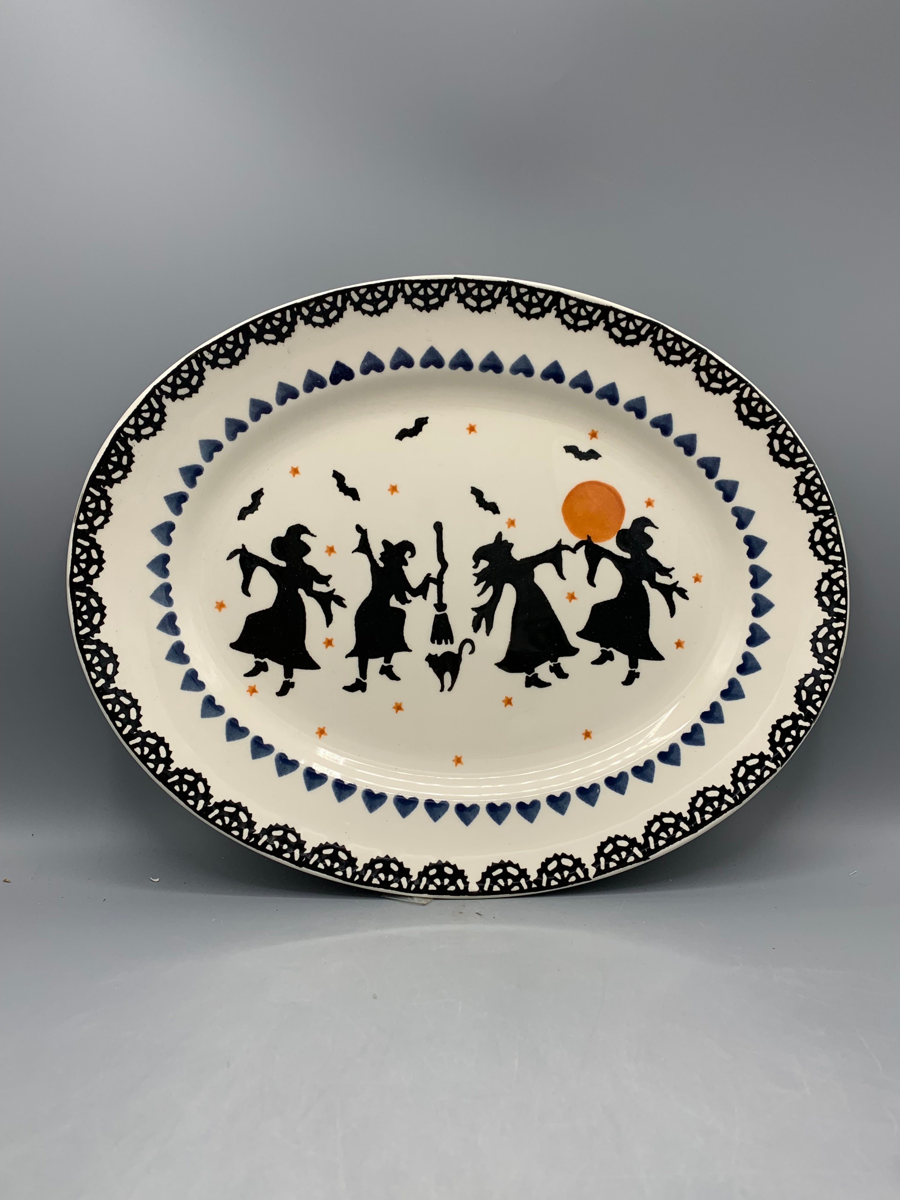 Small Oval Platter Dancing Witches