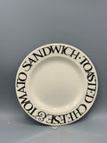 6 1/2 Inch Plate Black Toast