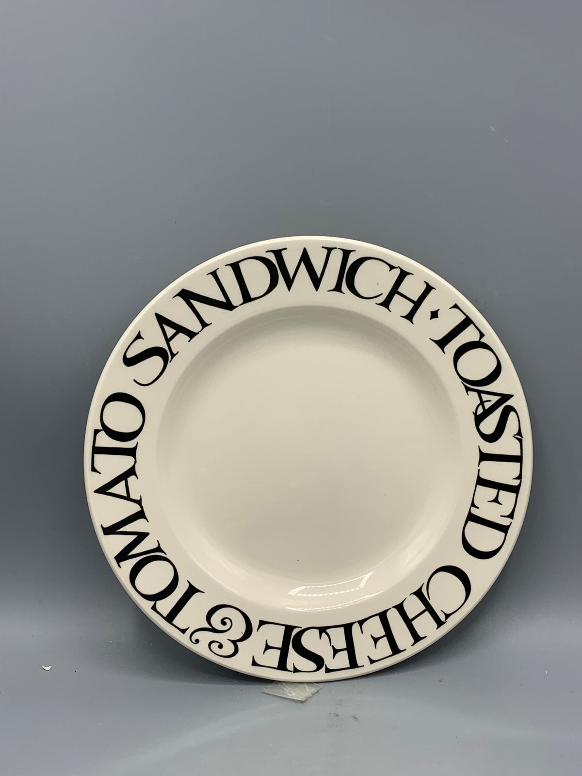 6 1/2 Inch Plate Black Toast