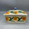 Small Butter Dish Windblown Daffodils