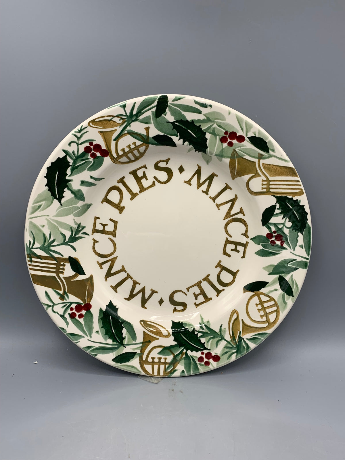 8 1/2 Inch Plate Bring In The Green Mince Pies