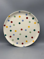 Flat Serving Plate Polka Dot
