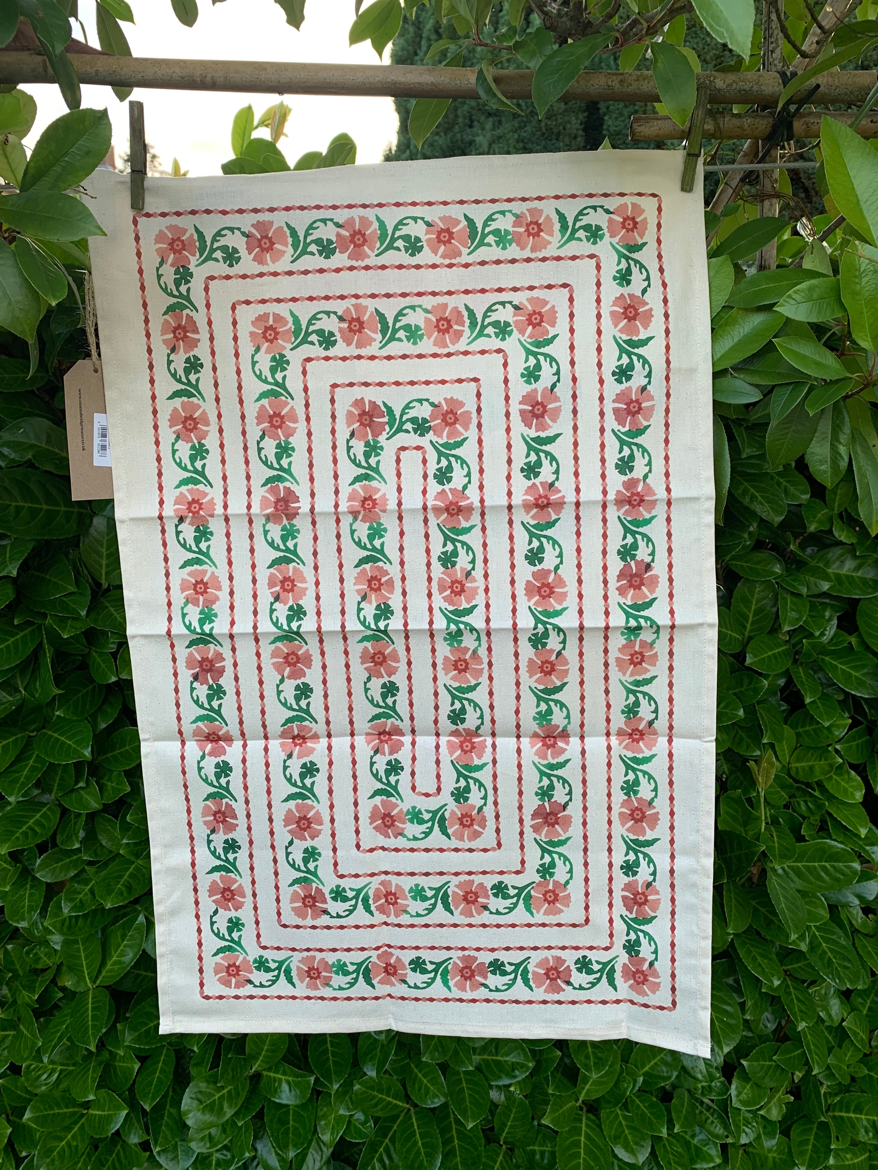 Tea Towel Pink Carnation