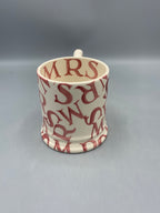 1/2 Pint Mug M.R.S Pink