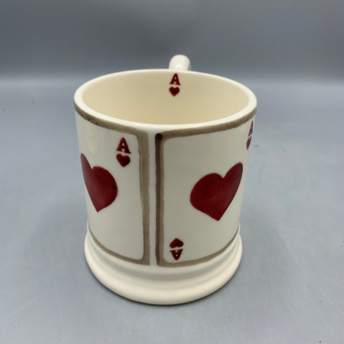 1/2 Pint Mug Ace Of Hearts