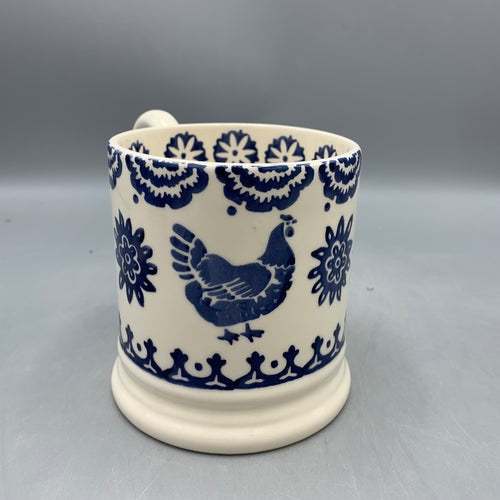 1/2 Pint Mug Blue Hen & Border Mum