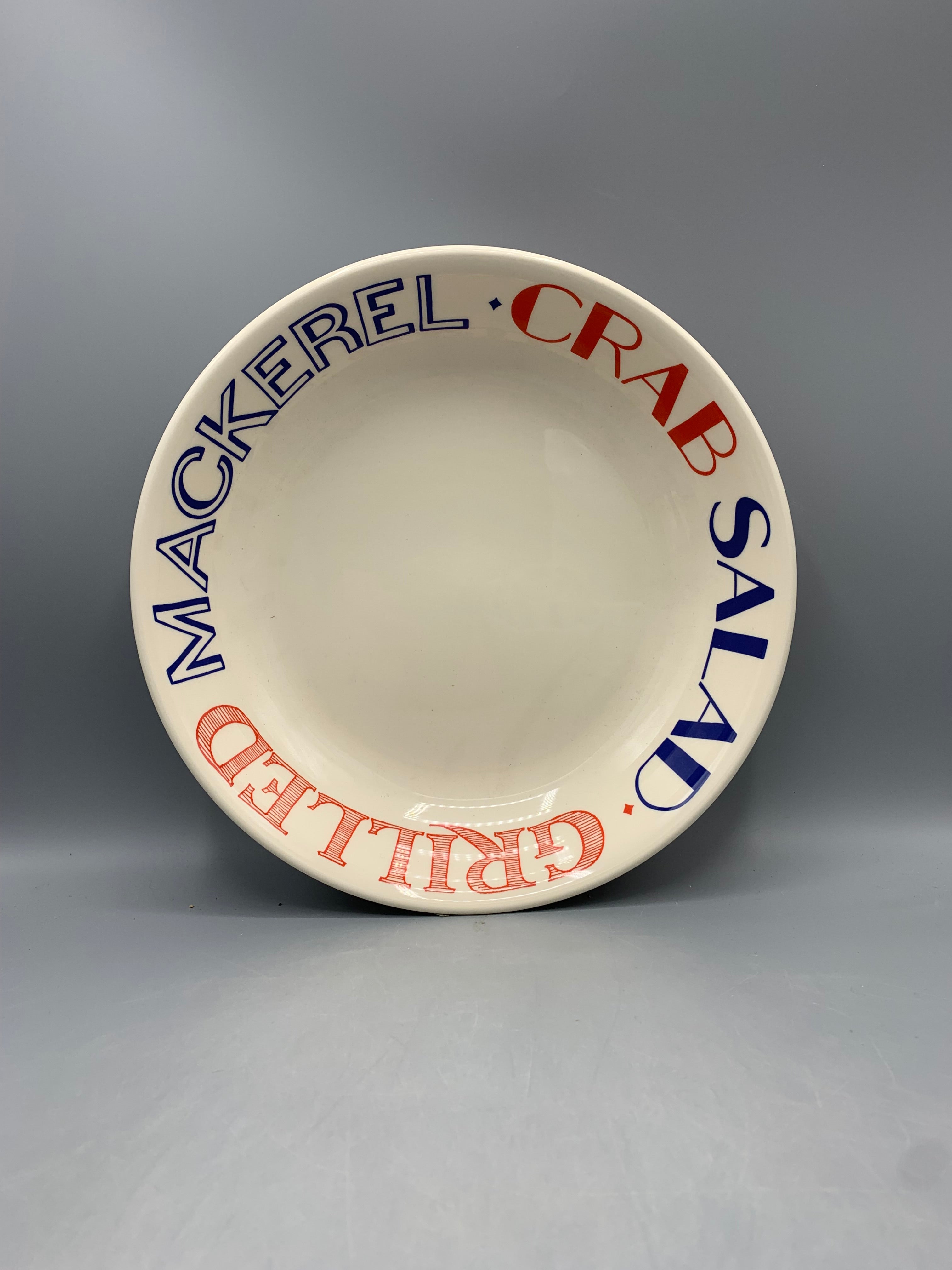 Medium Pasta Bowl Red & Blue Toast B Keus
