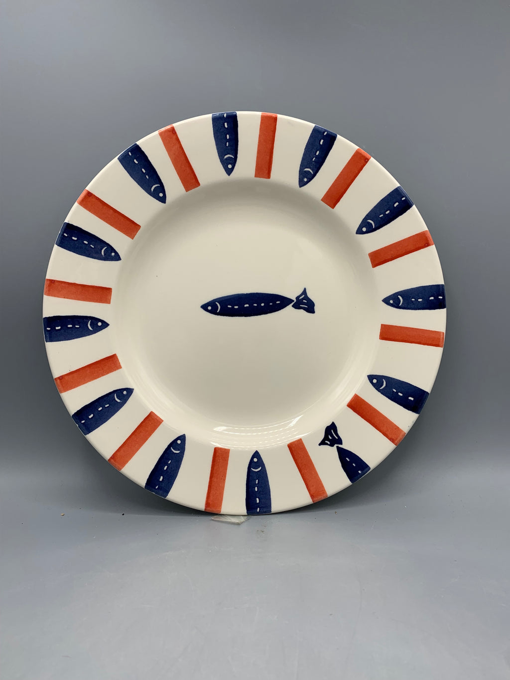8 1/2 inch Plate Seafood Stripe B Keus