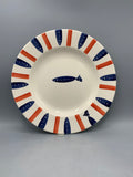 8 1/2 inch Plate Seafood Stripe B Keus