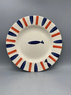 8 1/2 inch Plate Seafood Stripe B Keus