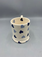 1/2 Pint Mug Blue Hearts