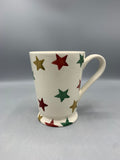 Cocoa Mug Red Green & Gold Stars