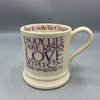 1/2 Pint Mug Purple Toast Bowelbabe Cancer Research B Keus
