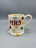 1/2 Pint Mug Polka Dot Mrs
