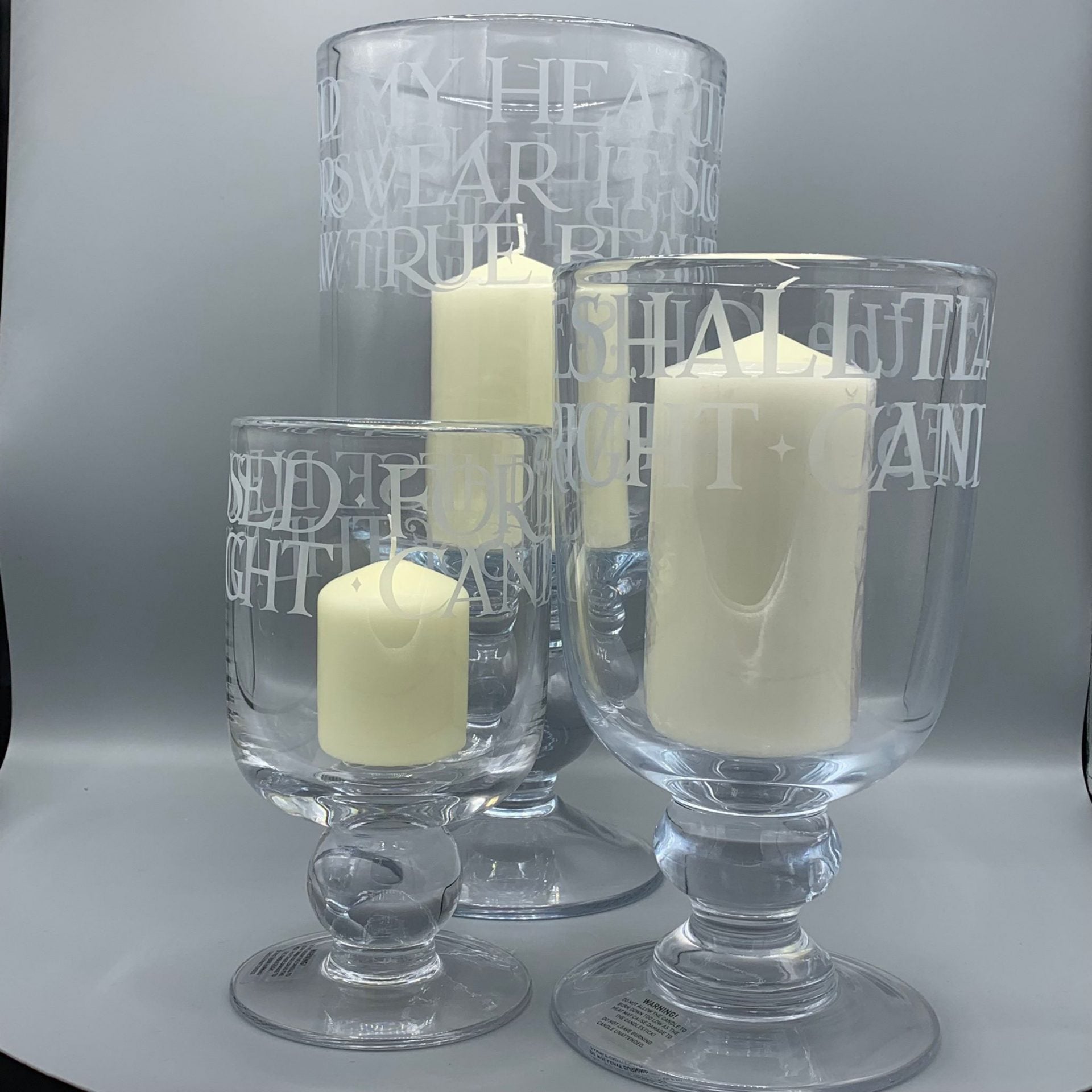 Extra große Sturmlaterne aus schwarzem Glas