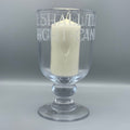Große Sturmlaterne aus schwarzem Glas