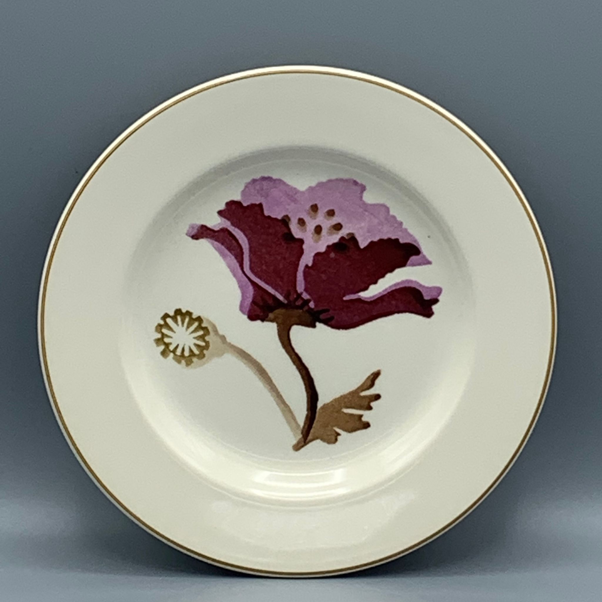6 1/2 Inch Plate Purple Poppy